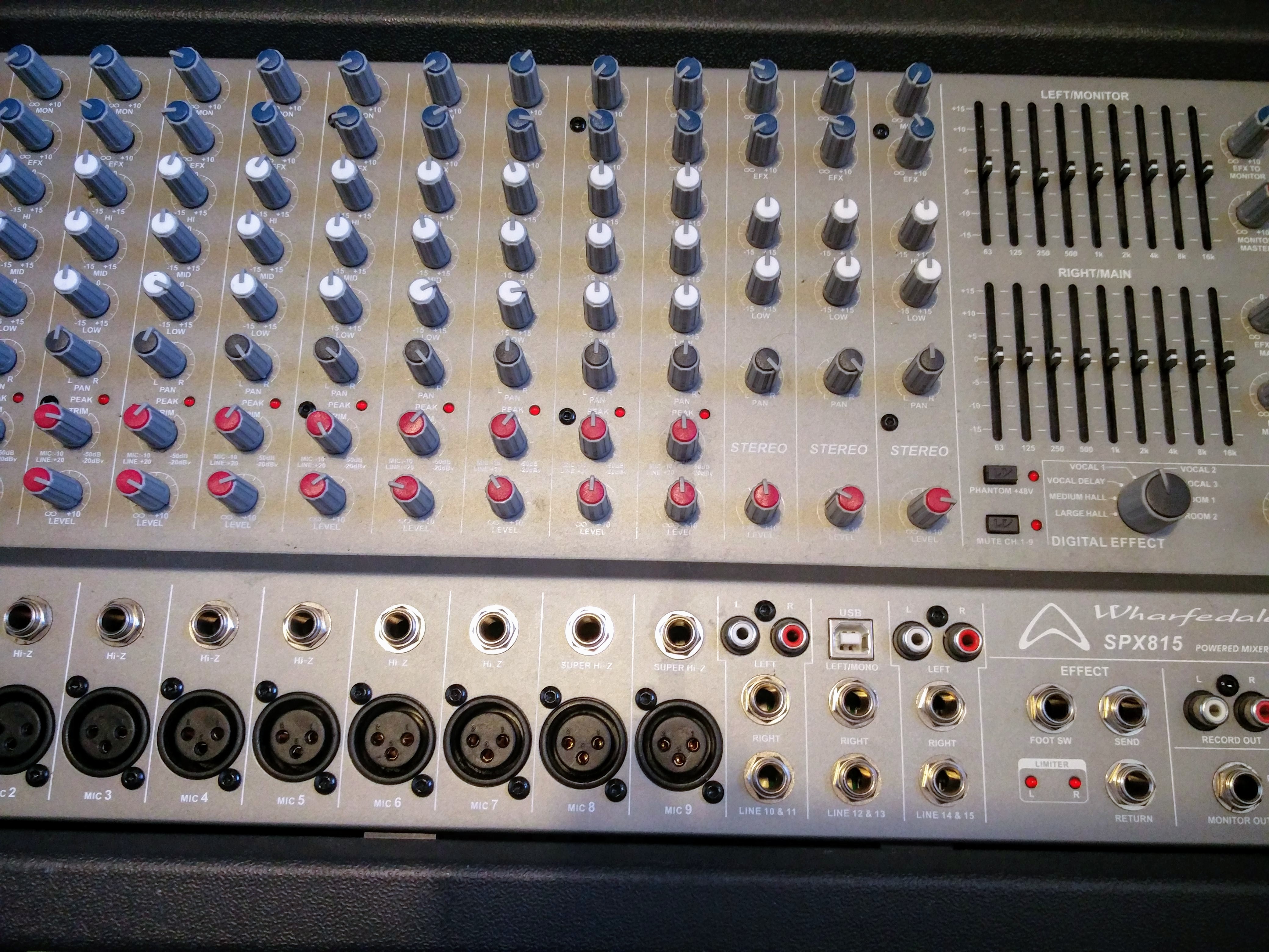 Powered mixer repair Wharfedale SPX815. Newark, Nottinghamshire